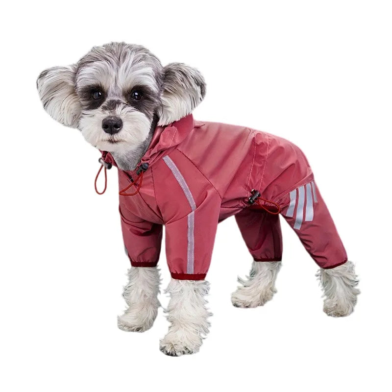 Capa de Chuva para Cães Refletiva e Impermeável, Roupas para Animais de Estimação, Capa de Chuva para Chihuahua e Maltese, Macacão para Cães Pequenos e Médios