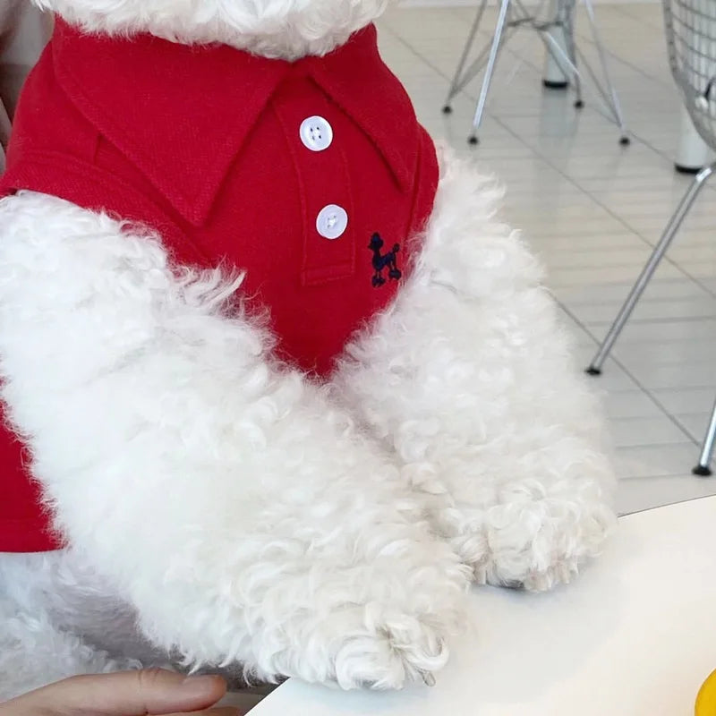Novo cão de estimação camisa polo cão roupas frescas macio respirável yorkie chihuahua filhote de cachorro roupas colete para cães pequenos médios trajes