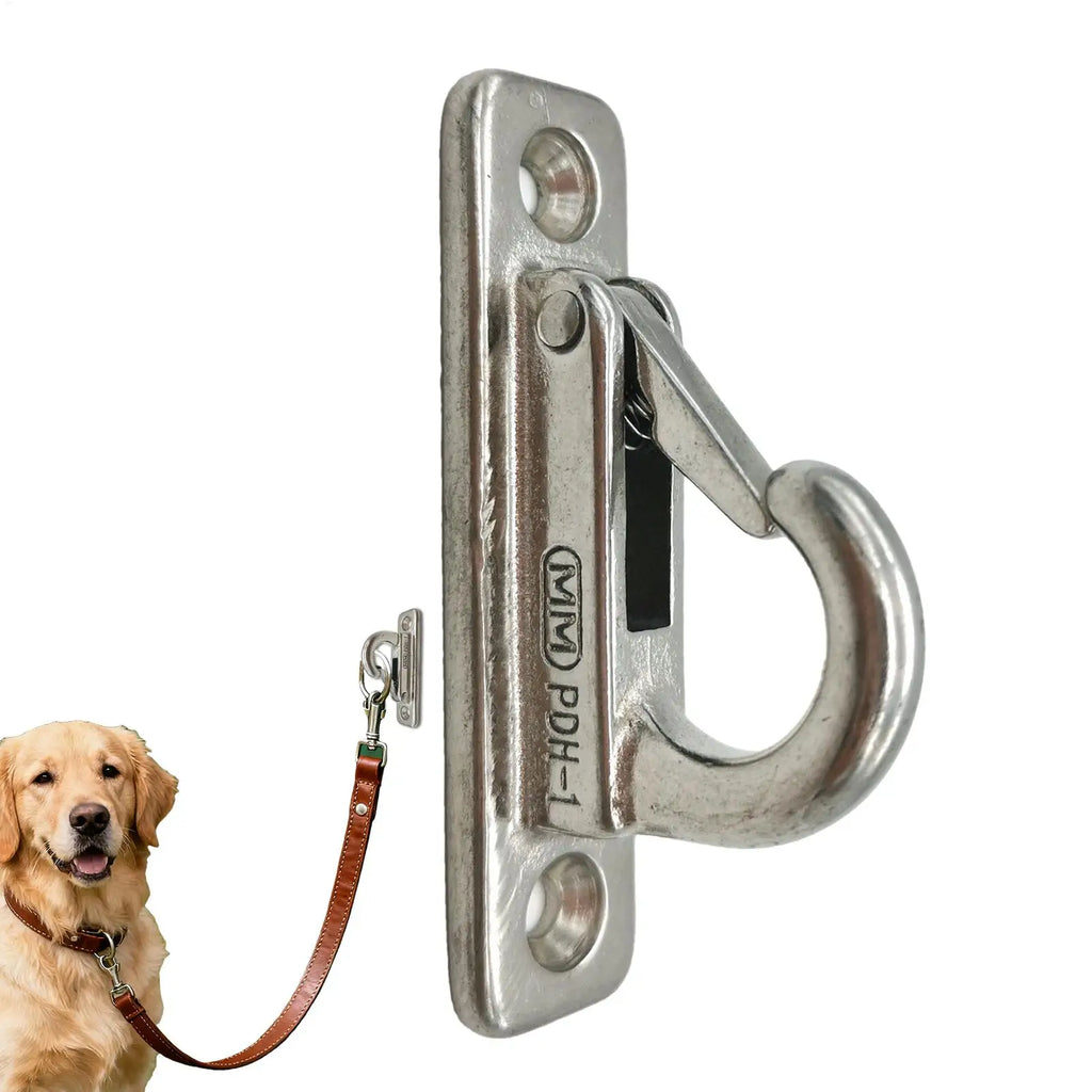 Suporte de Parede Reforçado em Aço Inoxidável para Coleira de Cachorro - Uso Interno e Externo Seguro - Gancho de Amarração para Animais de Estimação com Instalação Fácil