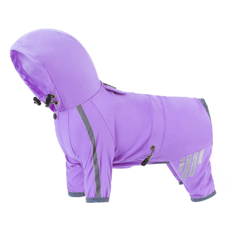 Capa de Chuva para Cães Refletiva e Impermeável, Roupas para Animais de Estimação, Capa de Chuva para Chihuahua e Maltese, Macacão para Cães Pequenos e Médios